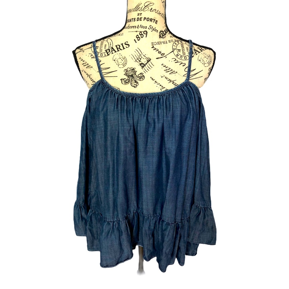 FINAL PRICE Laju Boutique Chambray Top - Picture 1 of 6
